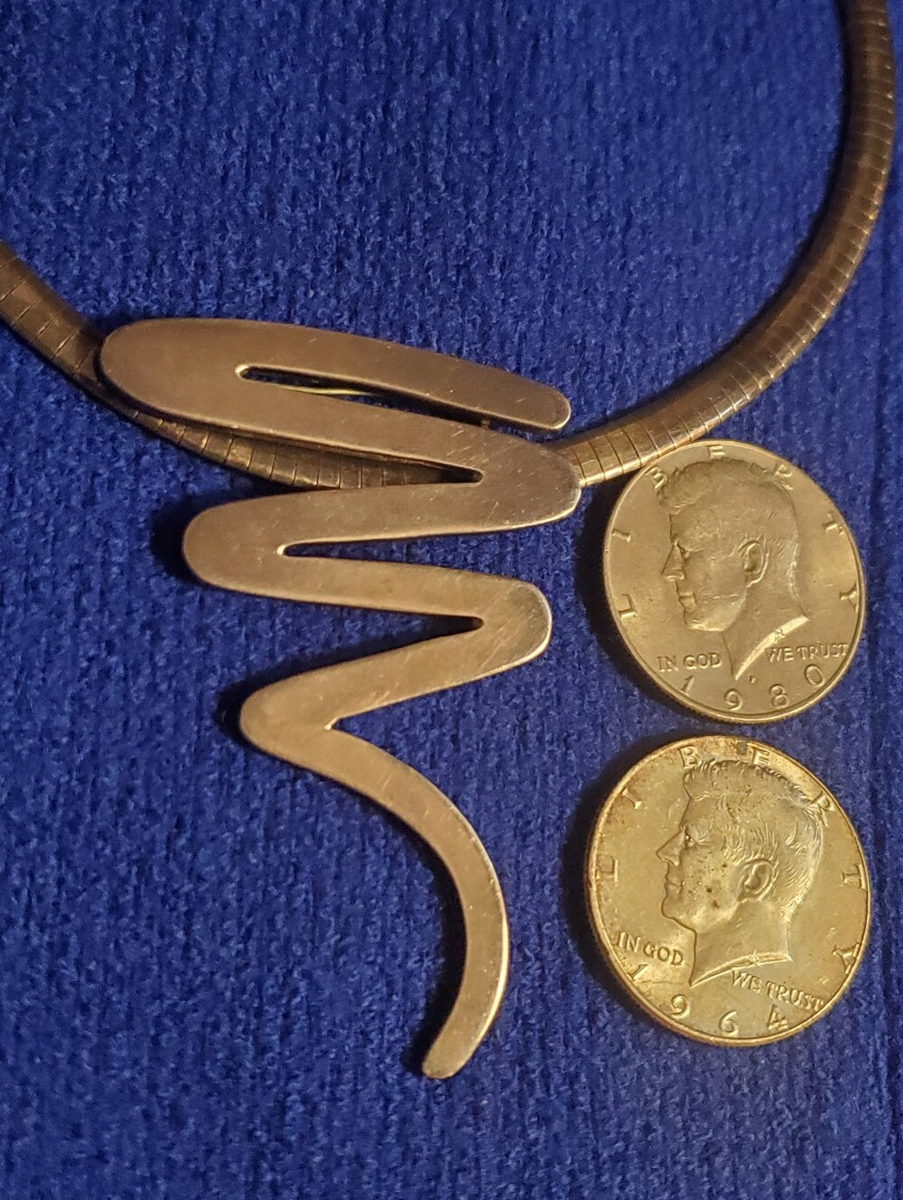 Vintage Sterling Silver Mens Necklace Pendant Taxco Mexico 925 Italy 23"L - Picture 6 of 7